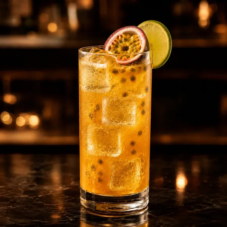 Passion Fizz — cocktail Bulles Bazar Argentan