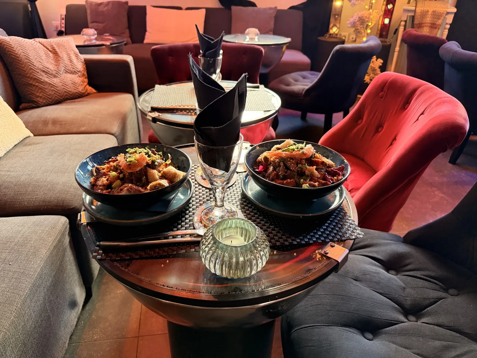 Cocktail servi lors du dîner au Bulles Bazar